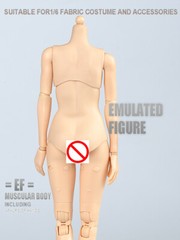 US STOCK 1/6 Pale Skin Large Breast Action Figure Body Half-seamless Breast body