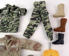 LOT GI Joe Clothing Boots Helmets BUYER GETS ALL for 12″ Joes