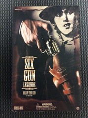 2001 SIDESHOW SIX GUN LEGENDS 12″ FIGURE SET of (2) BILLY THE KID + WYATT EARP