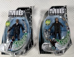 Lot Of 2 MIB Men in Black 3 Agent J & BORIS Cosmic Quick-Shift 4” Action Figure