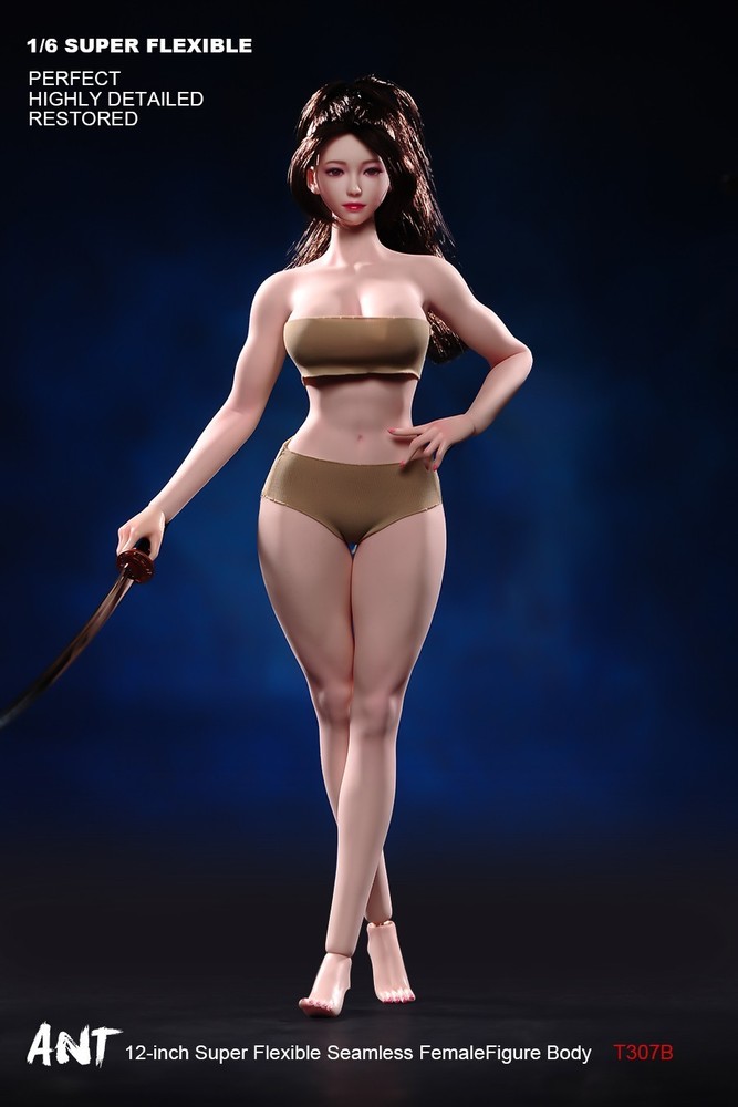 ANT T307 1/6th Female Fitness Model Action Figure Body 12in Muscle Bust Soldier