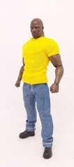 SU-CAGE-SET: 1/12 Yellow T-shirt & Jeans Set for Marvel Legends Luke Cage Figure