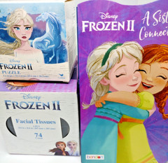 Disney Frozen II Bundle of Three (3) Items: Book. Puzzle. Facial Tissues NEW