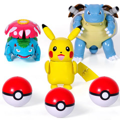 Pokemon Ball Deform Mewtwo Figure Pokeball Action Figurine Pikachu Charizard Gen