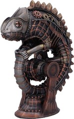 Nemesis Now Steampunk Mechanical Chameleon Lizard Bronze Figurine, 22.3cm, Bronz