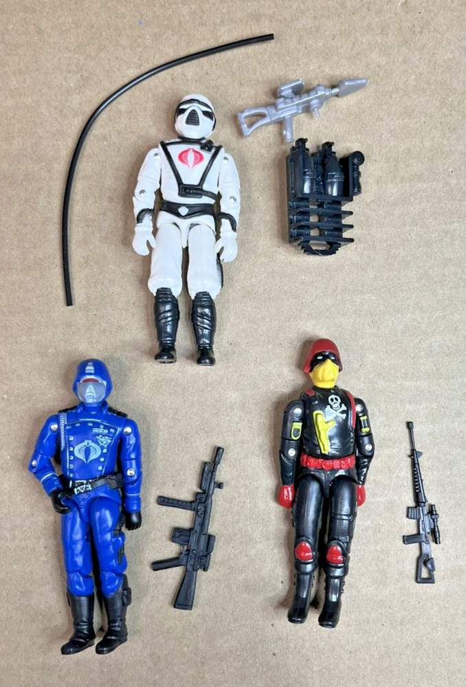GI Joe Black Major Trooper Lot of 3 ARAH Style 3.75 Vulture Techno Viper