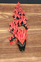 3D Printed Black and Red 24″ Crystal Dragon