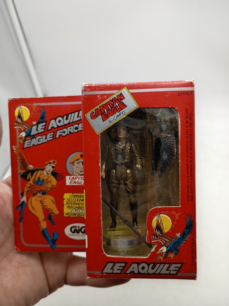 Vintage GIG Italy mego Eagle Force Diecast Figure Complete Captain Eagle w/ BOX