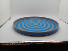 Retro Original Tron style identity disk full size prop replica Blue/Gray w stand