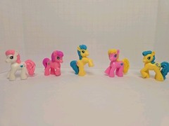 Lot Of Five 2 in. Plastic Pony (Not Authentic Ponies) Cake Toppers