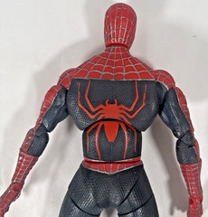 Marvel Spider‑Man 12″ Action Figure 2004 Red Black Fully Jointed Movie Toy VTG