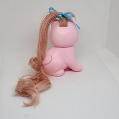 VINTAGE 1989 Mattel Little Pretty Kitty MIMI Pink Cat Long Hair w/ Yellow Star