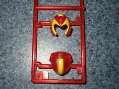 Bandai Rockman X Mega Man Armor Double Impact CLEAR ORANGE HELMET CHEST Part Lot