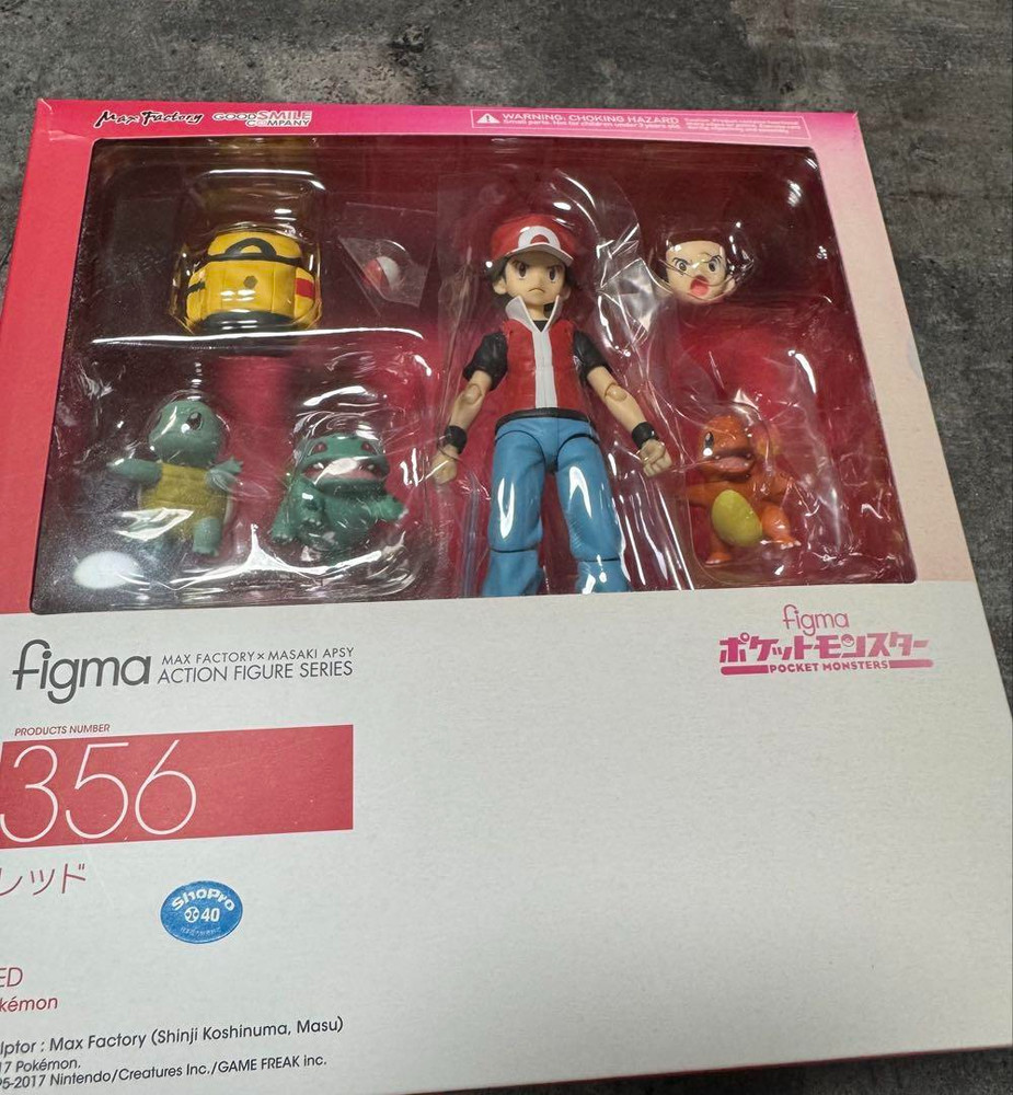Pokémon Red Trainer Figma No.356 Pokemon Action Figure Max Factory Japan
