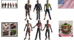 Zombie Action Figure Set – 6 Realistic 4-Inch Figures for Parties & Decoration
