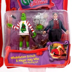 The Grinch Stole Christmas Action Figures Lot Of 2 Martha May & Mayor May New