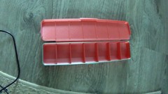 3d printed pill box. The 3d printed pill box is easy to use and light weight.red