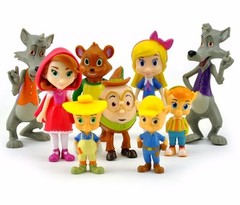 Goldie & Bear Disney Playset 9 Figure Cake Topper * USA SELLER* Toy Doll Set