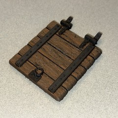 Unpainted Black & Brown Trapdoor – Classics Castle grayskull (Hole cover) He-Bro