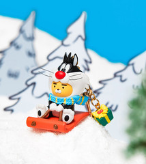 Kakao Friends x Loony Tunes Sylvester B.Bunny Tweety CHOONSIK KEYRING Bag Charm