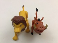 Disney Lion King Figures Just Play Simba Pumbaa 2pc Lot Toys Vintage