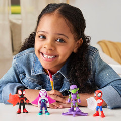 Marvel Web-Slinging Adventure Set, 3-Inch-Scale (7.6 Cm) Action Figure Set, Spi