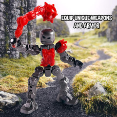 Klikbot, Complete Set of 4 Poseable Action Figures with Weapons, Translucent, Cr