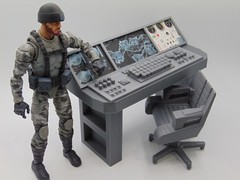 Custom 1:12 Mission Control Radar Panel w/ Operator Chair Diorama Prop Set TYPE1