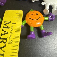 10 Pieces Smiley Face PVC Figures Mummy Dracula Pumpkin Devil Witch Halloween