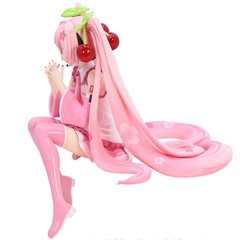 Hot Hatsune Miku Anime figure Pink dress model action figures toys Cherry pink