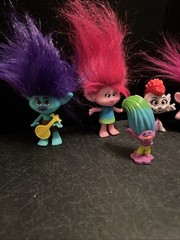 Lot of 12 Trolls Figures Characters Toys Dolls World Tour Finger Puppets Etc
