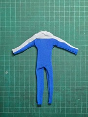 Handmade 1/12 Blue Body suit for Action Figure Body Notaman (No Figure,Unbrand)