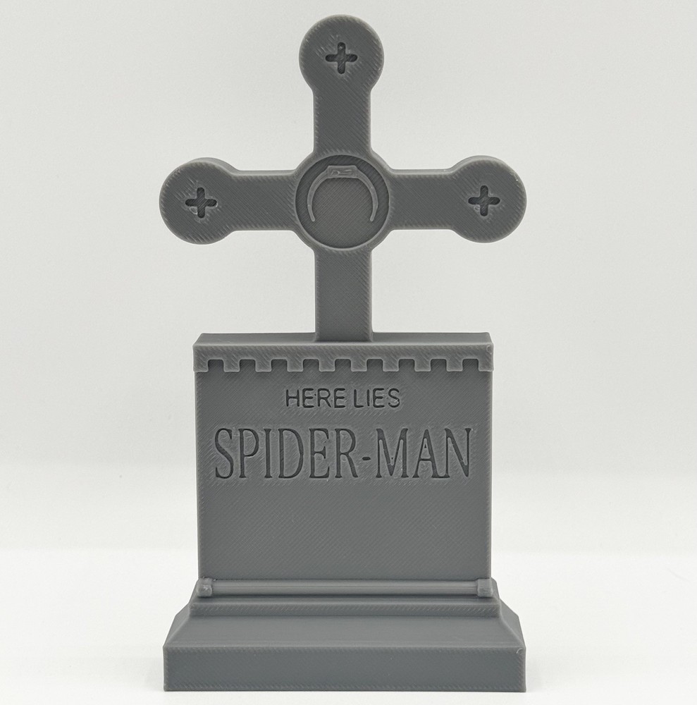 Here Lies Spider-Man Gravestone Tombstone 3D Printed for 1:12 Action Figures