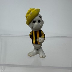 Walt Kelly Pogo Possum Figure Black Yellow Stripes Shirt Vinyl Vintage DAMAGED