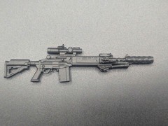 1/12 scale 3D printed M14 EBR rifle for classified valaverse marvel legends