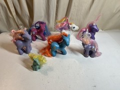 My Little Pony Figures Lot of 7 from Vintage 2002-2004 Various Sizes