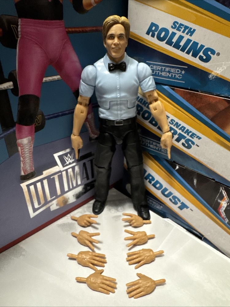 WWE Elite Monday Night War Complete Referee Charles Robinson Build a Figure BAF