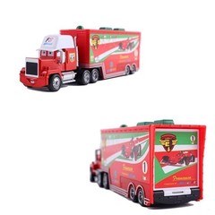 Disney Pixar Car Francesco BerNOulli Mack Hauler Truck+Car Model Toy New Diecast