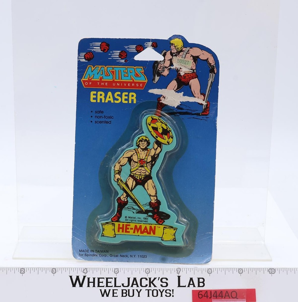 He-Man Eraser Masters of the Universe 1984 Spindex Vintage NEW SEALED