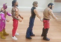 Lot 4 Mattel WWE 7″ Figures Jey Uso, Sin Cera, Samoa Joe, Dean Ambrose 2011,2017