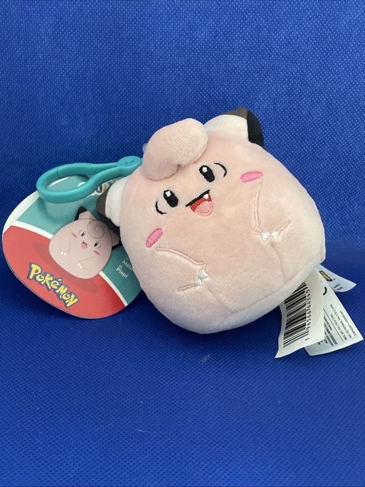 2026 Squishmallows Pokemon CLEFAIRY 3.5” Plush Clip Hard To Find Brand New