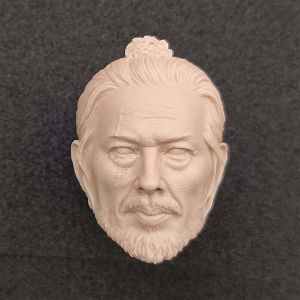 DIY 1/6 Miyamoto Musashi Japanese Samurai Head Sculpt Fit 12” Male Figure Body
