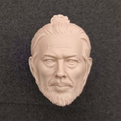 DIY 1/6 Miyamoto Musashi Japanese Samurai Head Sculpt Fit 12” Male Figure Body