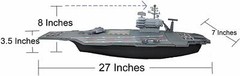 27 Inch Aircraft Carrier Fighter Jets Vehicles and Mini Soldiers (Bonus 9 Jets)