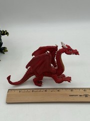 2 Dragon Action Figures 2007 Green Yellow “Dark Dargon” & Plastoy Red Yellow 👀