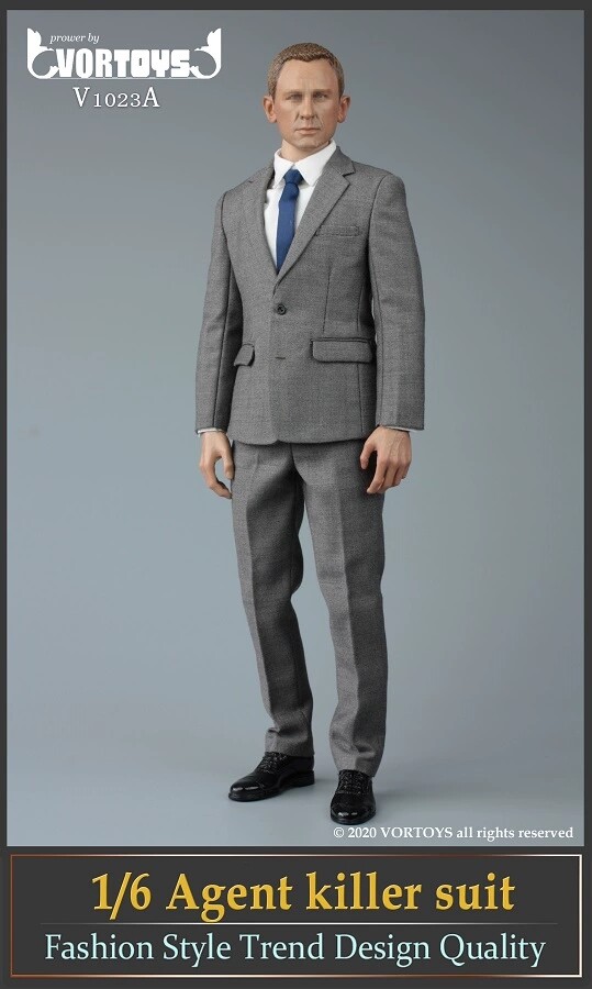 VORTOYS V1023 1/6 Scale Male Agent Killer Suit Clothes Fit 12” Figure Body