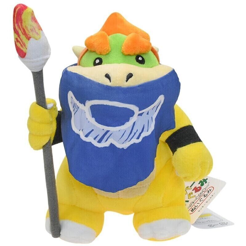 Super Mario bros 9″ Bowser Paint brush Jr stuffed plush Figure koopa toy