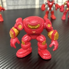 Iron Man Superhero Mini Action Figures Set Lot of 5, Plastic, Red/Gold/Silver
