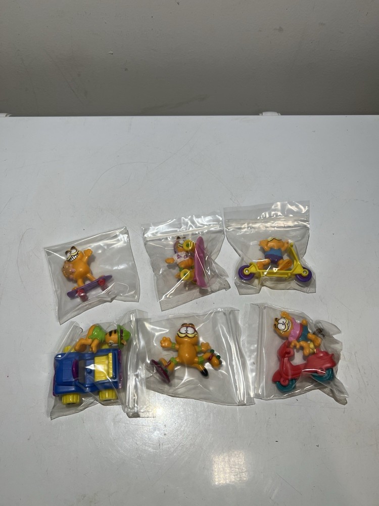 Vintage Lot Of McDonald’s GARFIELD Happy Meal Toys 1988 Set Of 6