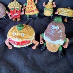 Lot Of 8 Food Fighters 1988 Mattel Action Figures – Read and See Photos